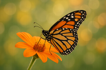 Fototapeta premium butterfly on flower