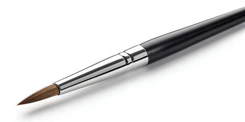 Angled eyeliner brush isolated on white background for precise and professional eye makeup