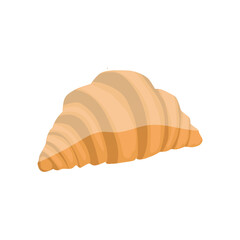 slice of croissant with separate white background