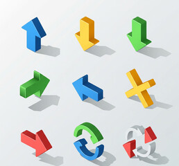 set of vector arrows