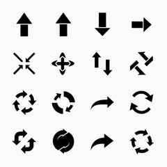 black and white arrows