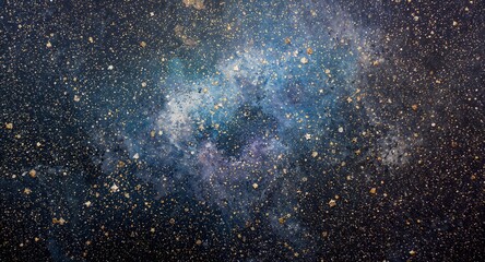 Starfield speckled textures in abstract art painting styles