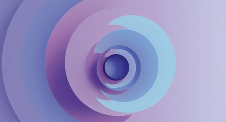 Concentric shape layering in abstract vector art styles
