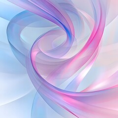 Abstract design with flowing ribbons of pastel coloration