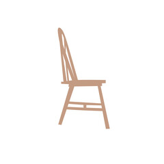 vector illustration of brown chair in furniture industry  
