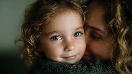 Obraz premium A tender embrace between a mother and child