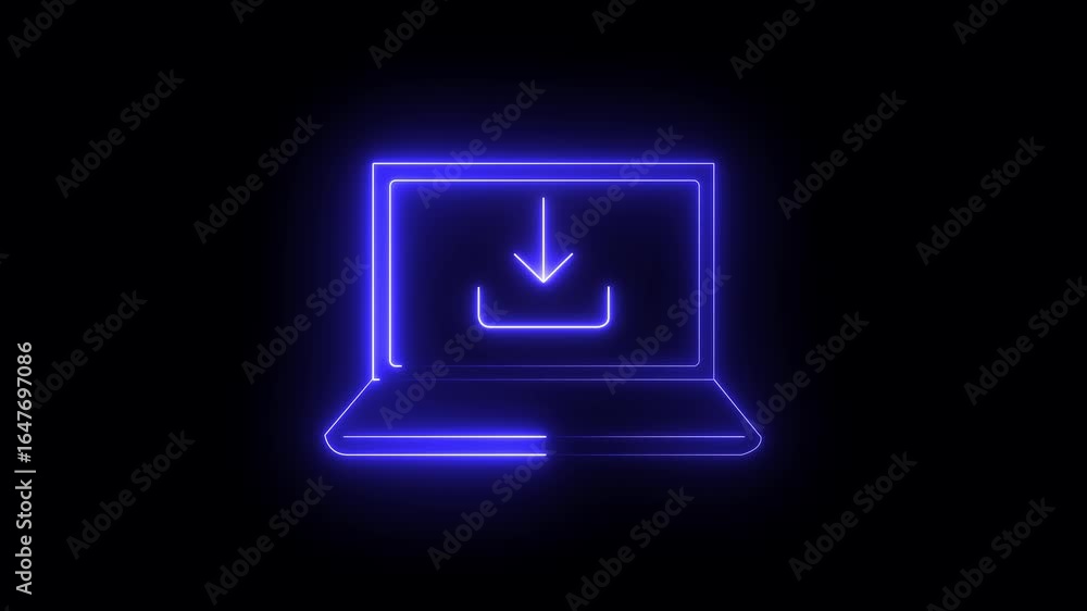 Poster ash and gray neon business concept. 4k animation video modern computer screen displaying financial g