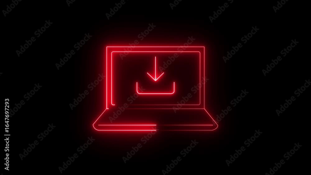 Poster ash and gray neon business concept. 4k animation video modern computer screen displaying financial g