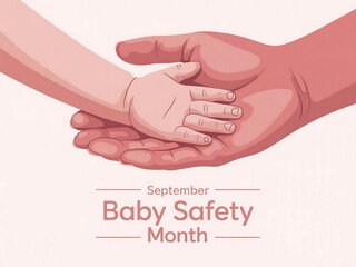 Gentle hands protecting little ones during baby safety month promoting care and security