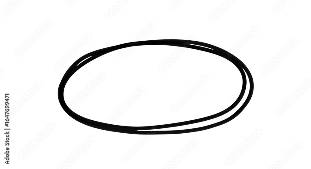 Poster simple black outline of an oval shape isolated on a transparent background for graphic design use