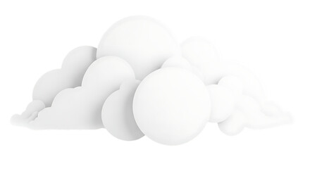 Unique cloud formation isolated on transparent background for design and illustration purposes