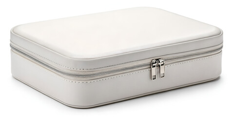 Travel-friendly foldable makeup box isolated on white background for portable and functional storage