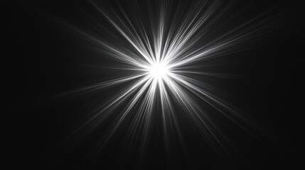 Bright, radiating lightburst on black background