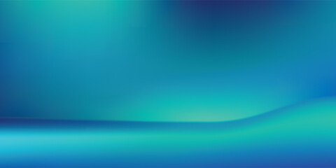 Blue-green gradient studio room  abstract background pattern  walls and floor reflect neon lights  dark tones and feel  speed of digital technology connected blue-green background art