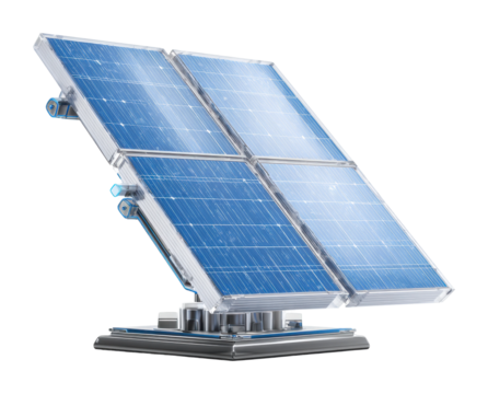 Solar panel installation bright technology for home energy solutions isolated on transparent background