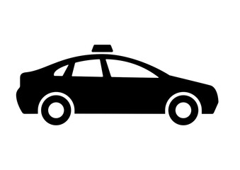 Classic Black Taxi Cab Silhouette Icon, Best-Selling Vector Graphic for Websites, Apps, and Creative Projects