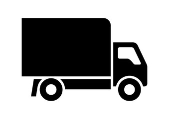 Premium Black Delivery Van Icon for Graphic Design, Top-Rated Vector Illustration for E-Commerce and Logistics Websites