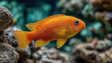 Orange fish in aquarium