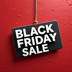 Black Friday Sale Banner With 3D Text 