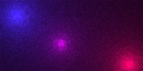 Abstract polygonal space low poly dark background with connecting dots and lines. Connection structure. Vector science background. Polygonal vector background. Futuristic HUD background.
