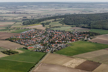 Luftbild von Groß  Denkte an der Asse