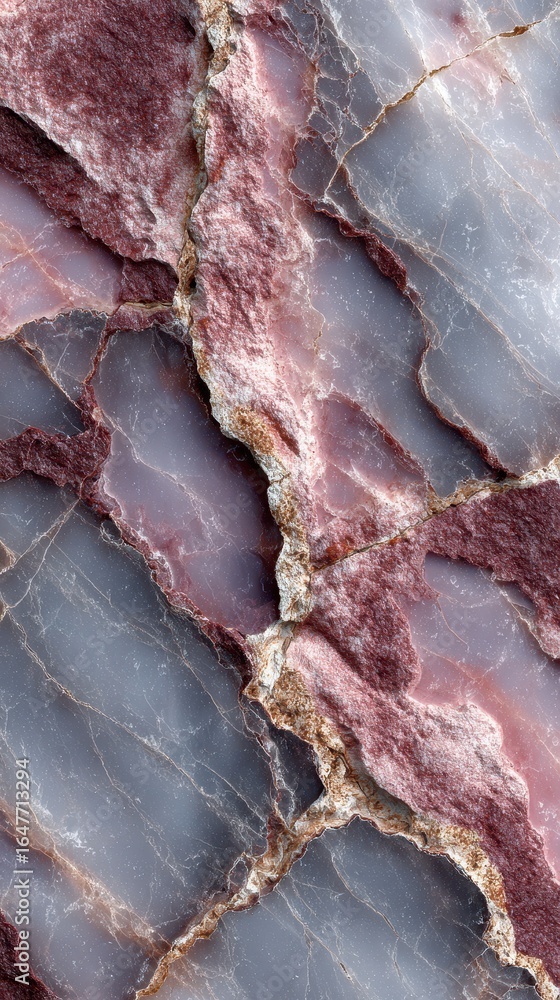 Poster textured surface of pink and gray marble with intricate patterns and natural veins captured in detai