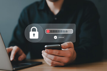 Secure Mobile Authentication and Password Protection with Digital Security Lock Interface