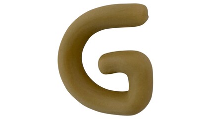 Letter alphabet made of colour the clay.