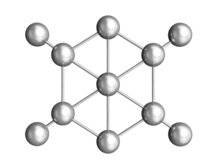  Minimalist 3D Structure of Interconnected Nodes, Overhead View, Isolated on Transparent Background
