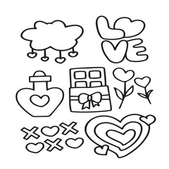 Valentines Day Doodle Set