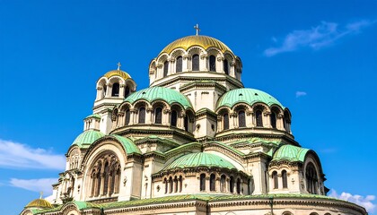 Fototapeta premium Majestic architecture of the Alexander Nevsky Cathedral in Sofia Bulgaria Europe