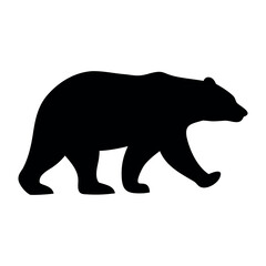 Bear Silhouette: Vector Graphic of a Walking Bear vector