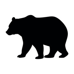 Grizzly Bear Silhouette: Vector Graphic for Design Projects vector