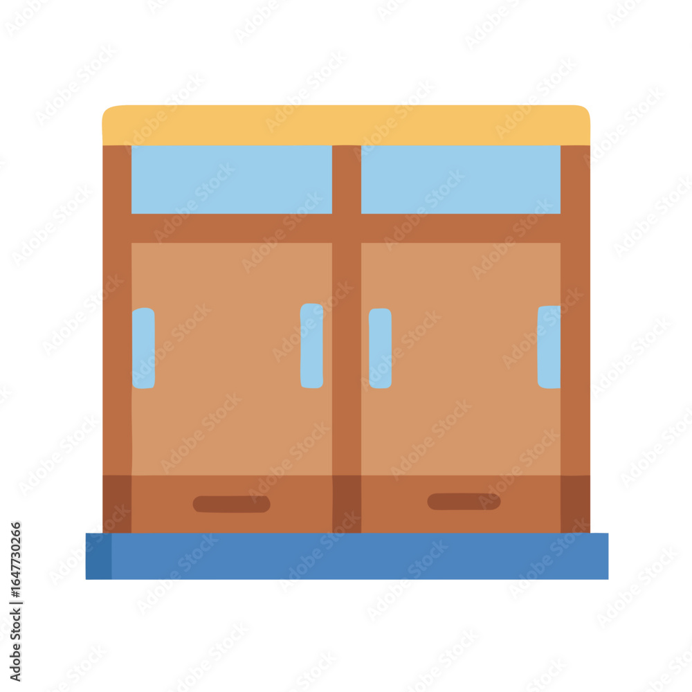 Poster flat style closet icon with modern design, perfect for user interfaces
