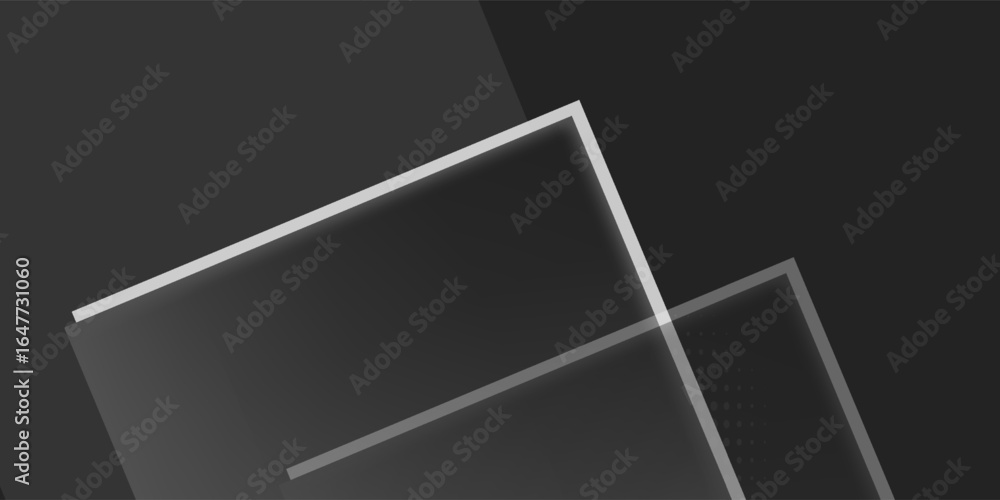Aufkleber black triangle background and silver conner frame with black space for text and message design, vect