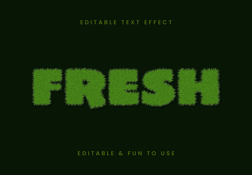 Green Grass Font Fresh Nature Blade Text Effect