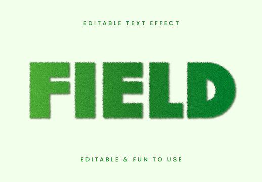 Green Grass Font Fresh Nature Text Effect
