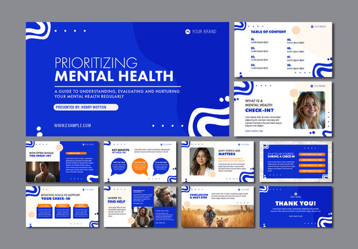 White And Blue Mental Health Check In Presentation