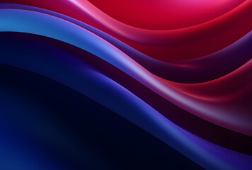 Abstract flowing waves of deep blue and vibrant red colors