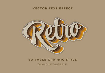 Multicolor Vintage Font Bold Script Layered Text Effect
