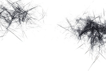 Obraz premium Abstract black ink splatter brush stroke texture isolated on transparent background