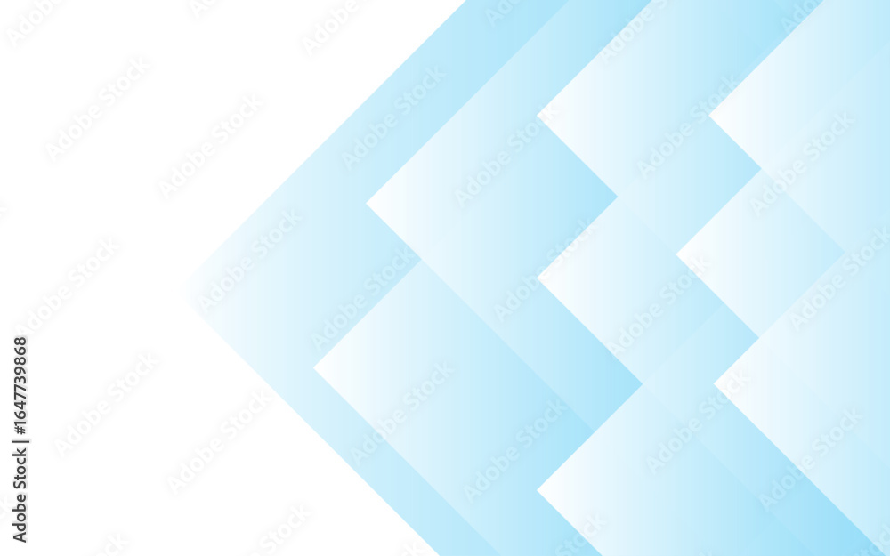 Poster abstract minimalist geometric background with overlapping translucent blue diamond shapes. soft grad