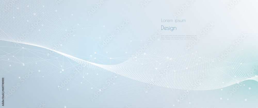 Aufkleber vector network connection. abstract mesh, molecular plexus line and cyberspace. geometric line, dot 