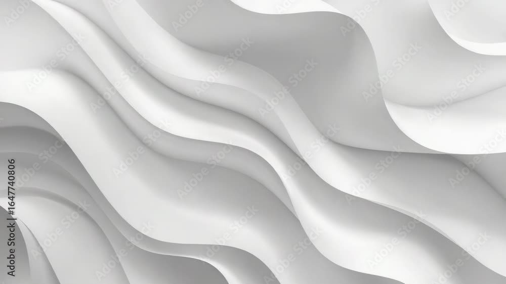 Poster a minimalist design featuring undulating white lines on a neutral background, ideal for use in edito
