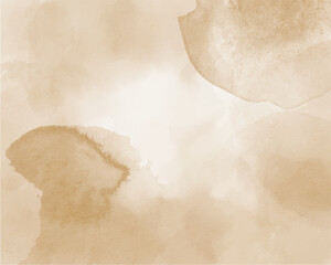 Soft watercolor texture in warm beige and sepia tones, resembling aged paper. Hand painted artistic background with subtle gradients and organic flow. Ideal for vintage designs, creative projects © Viktoriia