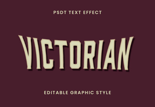 Beige Flat Victorian Font Distorted Vintage Retro Text Effect