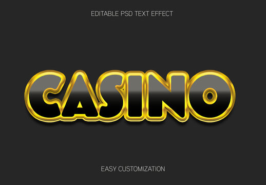 Black And Gold Casino Font 3D Luxury Text Effect