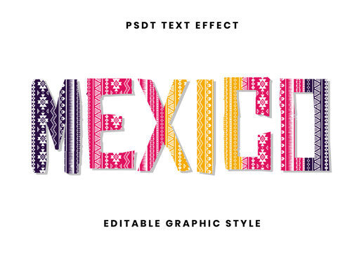 Embroidery Mexico Text Effect