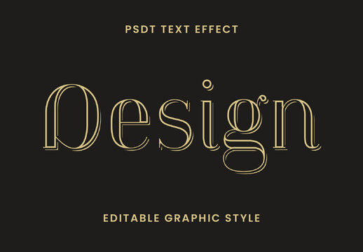Gold Flat Victorian Font Elegant Luxury Retro Text Effect
