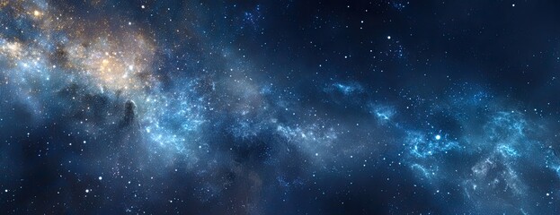 Fototapeta premium Deep space nebulae with glowing clouds